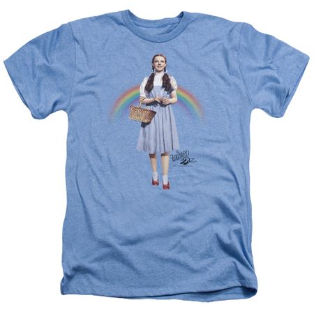 The Wizard Of Oz Shirt Over The Rainbow Heather Light Blue T-Shirt