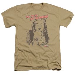 The Wizard Of Oz Shirt Put 'Em Up Cowardly Lion Heather Sand T-Shirt