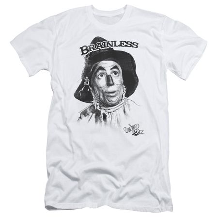 The Wizard Of Oz  Slim Fit Shirt Brainless Scarecrow White T-Shirt