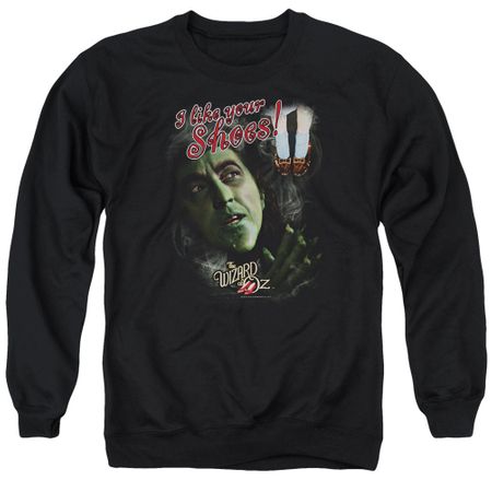 The Wizard Of Oz  Sweatshirt I like Your Shoes Adult Black Sweat Shirt