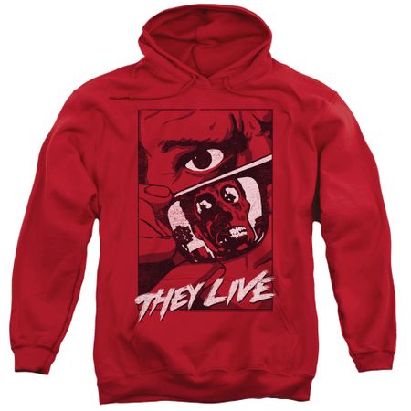 They Live  Hoodie Graphic Poster Red Sweatshirt Hoody