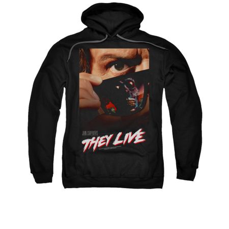 They Live Hoodie Sweatshirt Poster Black Adult Hoody Sweat Shirt