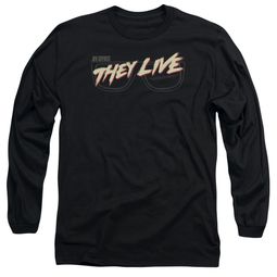 They Live Long Sleeve Shirt Glasses Logo Black Tee T-Shirt They Live Long Sleeve Shirt Glasses Logo Black Tee T-Shirt