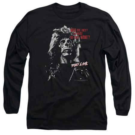 They Live  Long Sleeve Shirt Who are They? Black Tee T-Shirt