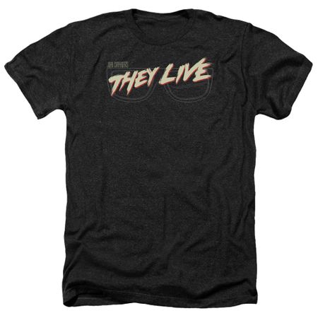They Live Shirt Glasses Logo Heather Black T-Shirt