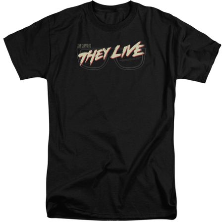 They Live Shirt Glasses Logo Tall Black T-Shirt