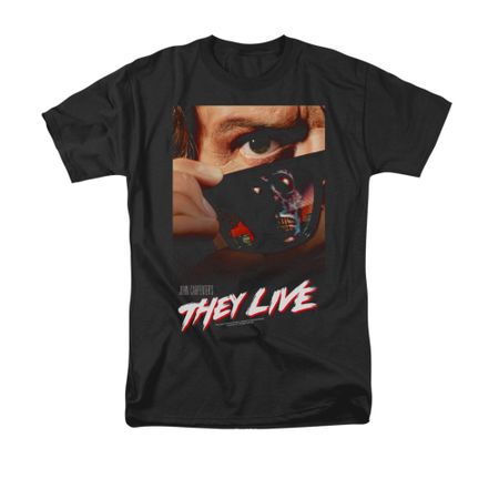 They Live Shirt Poster Adult Black Tee T-Shirt