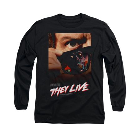 They Live Shirt Poster Long Sleeve Black Tee T-Shirt
