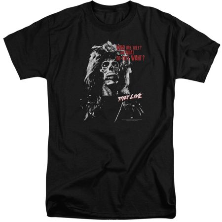 They Live Shirt Who are They? Tall Black T-Shirt