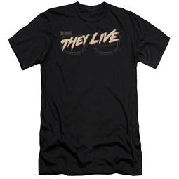 They Live Slim Fit Shirt Glasses Logo Black T-Shirt They Live Slim Fit Shirt Glasses Logo Black T-Shirt
