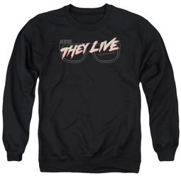 They Live Sweatshirt Glasses Logo Adult Black Sweat Shirt They Live Sweatshirt Glasses Logo Adult Black Sweat Shirt