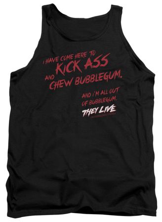 They Live  Tank Top Chew Bubblegum Black Tanktop