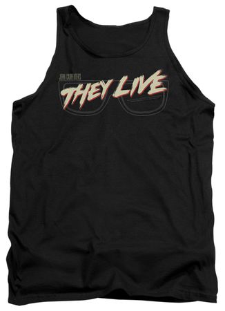 They Live  Tank Top Glasses Logo Black Tanktop