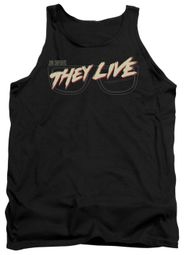 They Live Tank Top Glasses Logo Black Tanktop They Live Tank Top Glasses Logo Black Tanktop