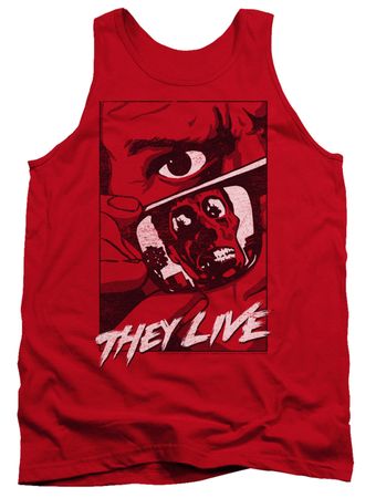 They Live  Tank Top Graphic Poster Red Tanktop