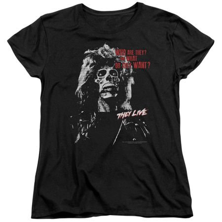 They Live  Womens Shirt Who are They? Black T-Shirt