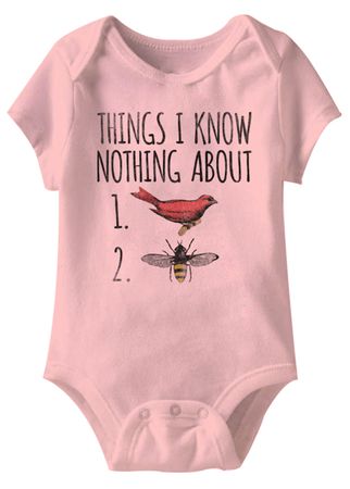 Things I Know Nothing About Funny Baby Romper Pink Infant Babies Creeper