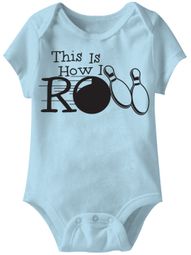 This Is How I Roll Bowling Funny Baby Romper Blue Infant Babies Creeper This Is How I Roll Bowling Funny Baby Romper Blue Infant Babies Creeper