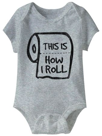 This Is How I Roll Funny Baby Romper Athletic Heather Infant Babies Creeper