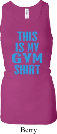 This Is My Gym Shirt Ladies Longer Length Racerback Tanktop