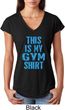 This Is My Gym Shirt Ladies Tri Blend V-Neck Shirt