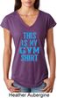This Is My Gym Shirt Ladies Tri Blend V-Neck Shirt