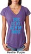 This Is My Gym Shirt Ladies Tri Blend V-Neck Shirt