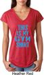 This Is My Gym Shirt Ladies Tri Blend V-Neck Shirt