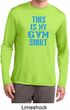 This Is My Gym Shirt Mens Dry Wicking Long Sleeve Shirt