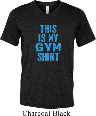 This Is My Gym Shirt Mens Tri Blend V-neck Shirt