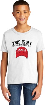 This Is My Social Distance Hat Kids Soft Style T-Shirt