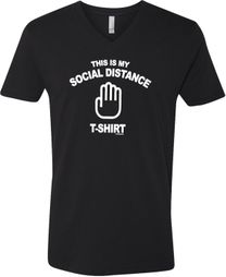 This Is My Social Distance Shirt Adult V-Neck T-Shirt