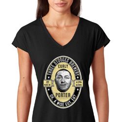 Three Stooges Curly Porter Ladies Shirts