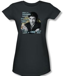 Three Stooges Junior Shirt Drink Charcoal Tee T-Shirt