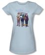 Three Stooges Junior Shirt Sexy Light Blue Tee T-Shirt