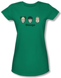 Three Stooges Junior Shirt Stooges Kelly Green Tee T-Shirt