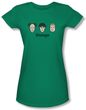 Three Stooges Junior Shirt Stooges Kelly Green Tee T-Shirt