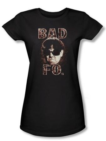 Three Stooges Juniors Shirt Bad Moe Fo Funny Black Tee T-shirt