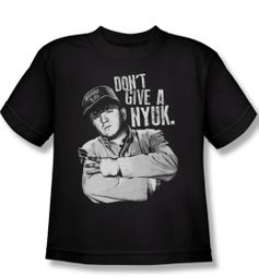 Three Stooges Kids Shirt Give A Nyuk Black Tee T-Shirt