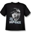 Three Stooges Kids Shirt Moe Face Black Tee T-Shirt
