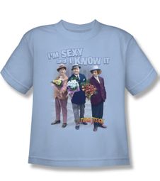 Three Stooges Kids Shirt Sexy Light Blue Tee T-Shirt