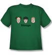 Three Stooges Kids Shirt Stooges Kelly Green Tee T-Shirt