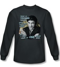 Three Stooges Ladies Shirt Drink Charcoal Tee T-Shirt