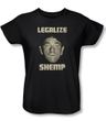 Three Stooges Ladies Shirt Legalize Shemp Black Tee T-Shirt