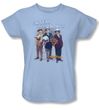 Three Stooges Ladies Shirt Sexy Light Blue Tee T-Shirt