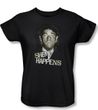 Three Stooges Ladies Shirt Shemp Happens Black Tee T-Shirt