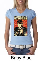 Three Stooges Ladies T-shirt V-neck Viva La Stooges Big Moe Shirt Three Stooges Ladies T-shirt V-neck Viva La Stooges Big Moe Shirt