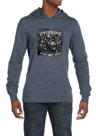 Three Stooges Shirt Bike Week Mens Lightweight Hoodie Tee T-Shirt