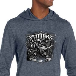 Three Stooges Shirt Bike Week Mens Lightweight Hoodie Tee T-Shirt