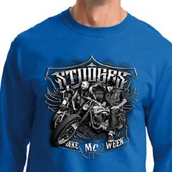Three Stooges Shirt Bike Week Mens Long Sleeve Tee T-Shirt
